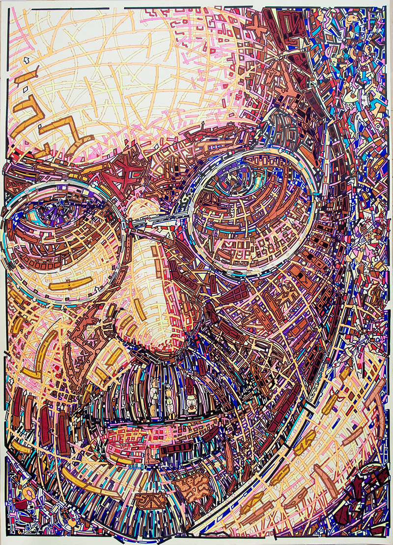 Opere a pennarello su cartoncino